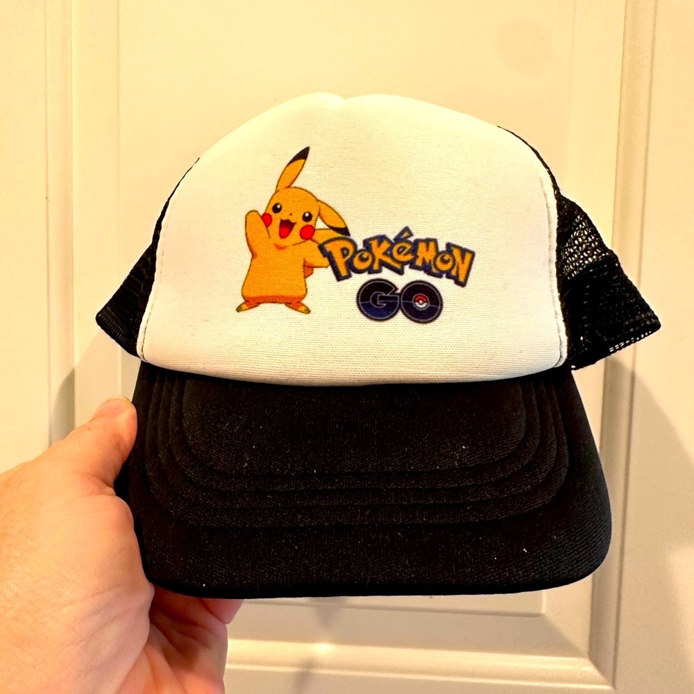 Pokemon Go Pikachu Kids Cap - Black and White